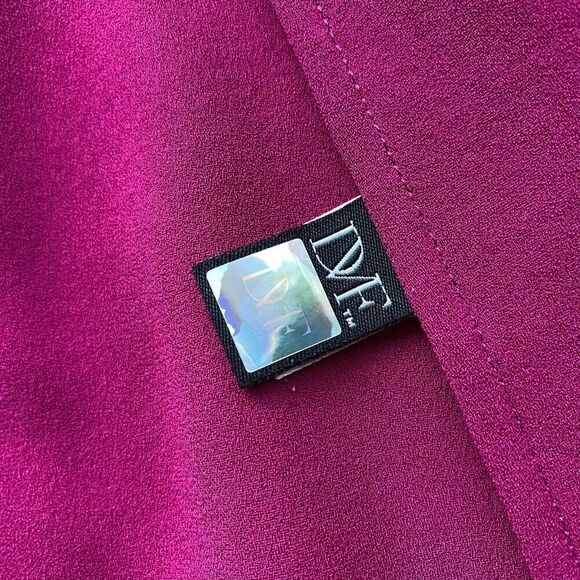 Diane Von Furstenberg Fuchsia Pink Mini Skirt EUC Women’s L Straight Pencil - Picture 9 of 10